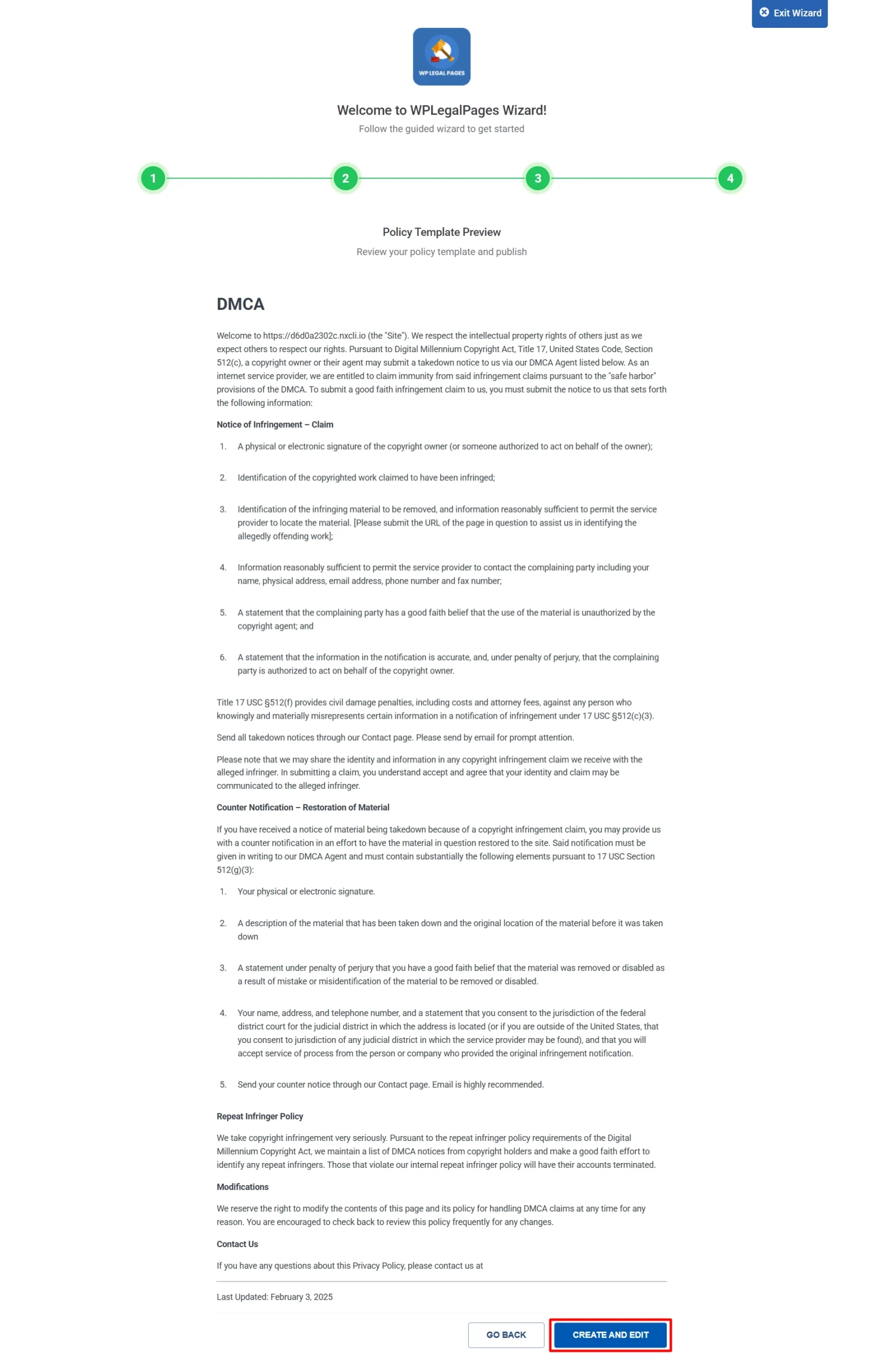 Click on CREATE AND EDIT