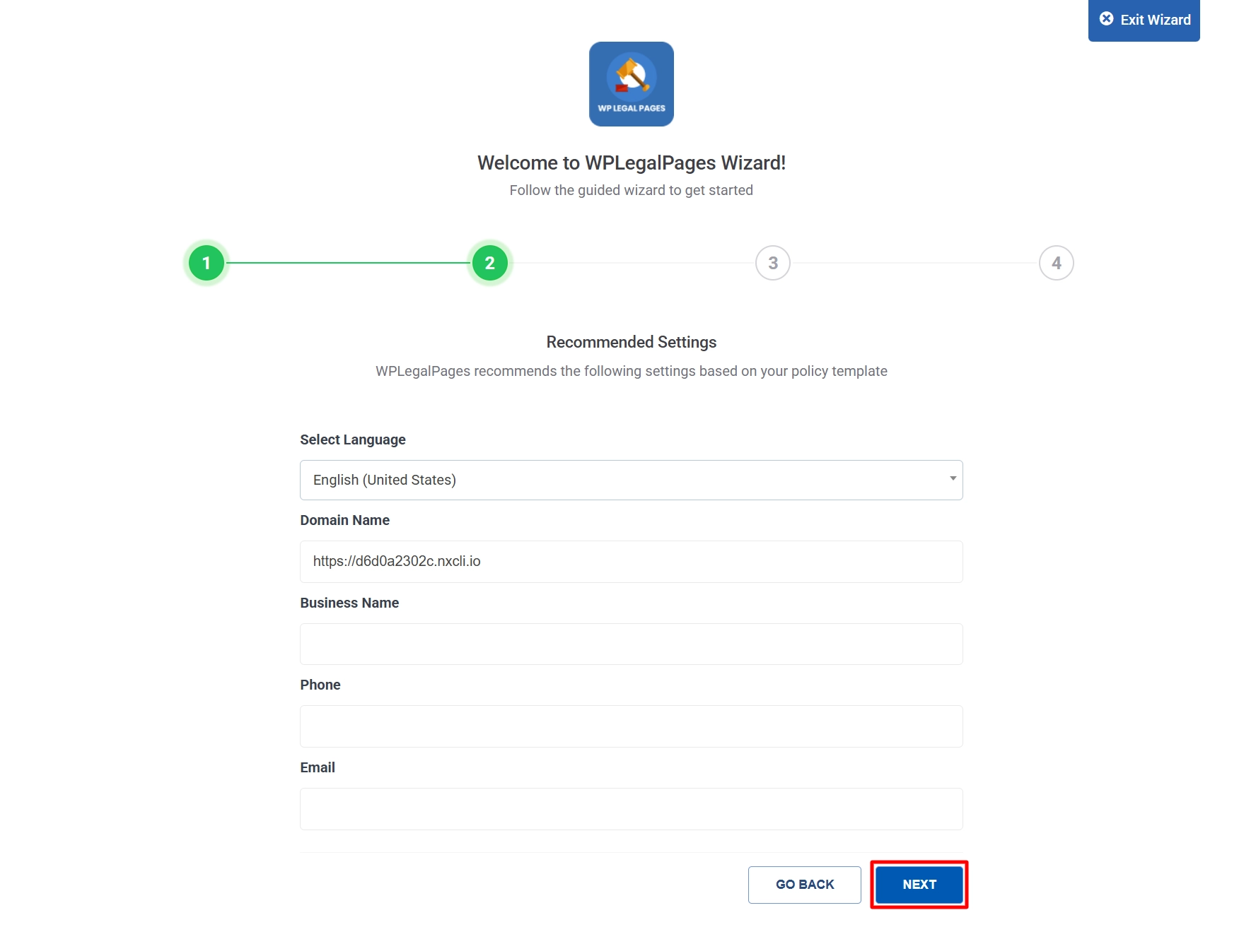 Fill up the details and click on NEXT