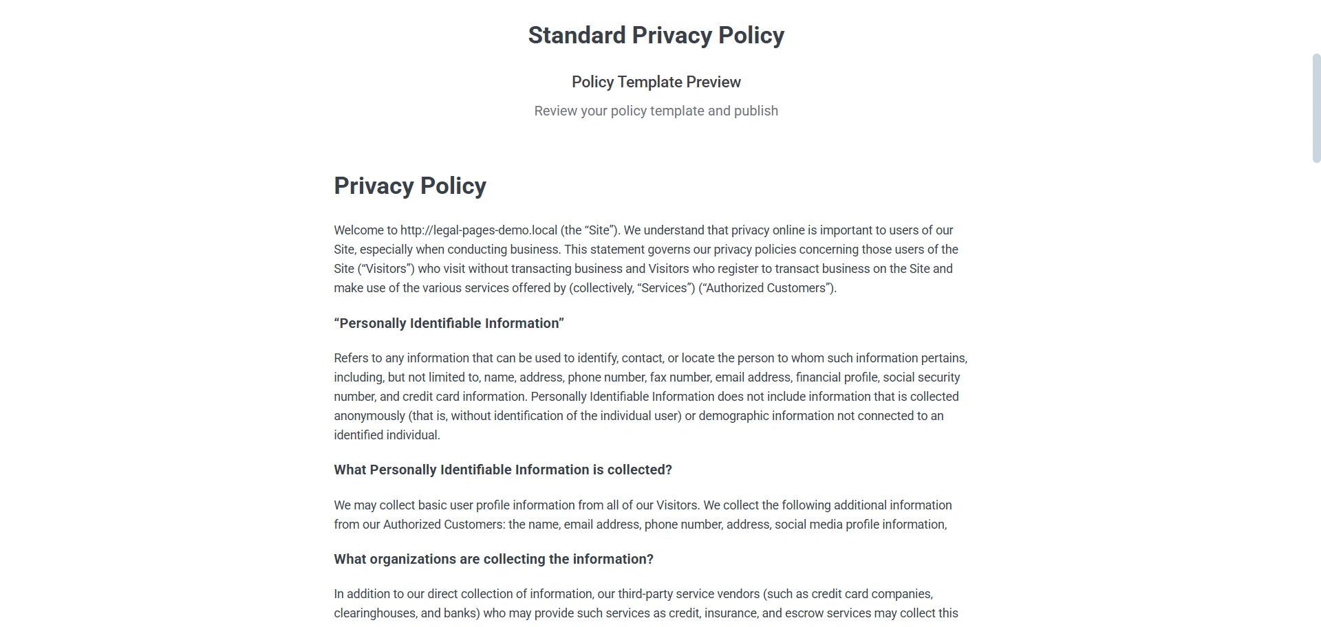 Clicking on create and edit