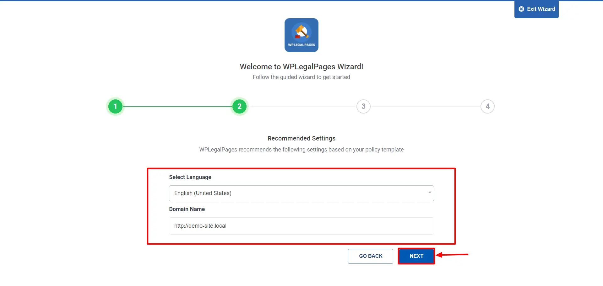 Changing the settings.