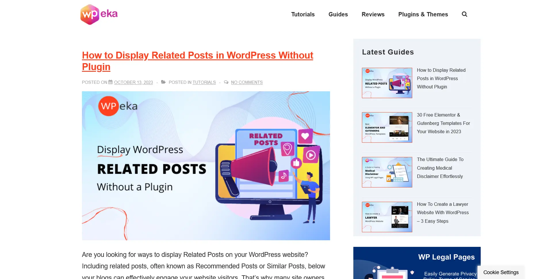 WPeka homepage