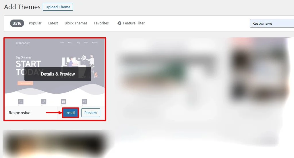 Install cyberchimps Responsive theme