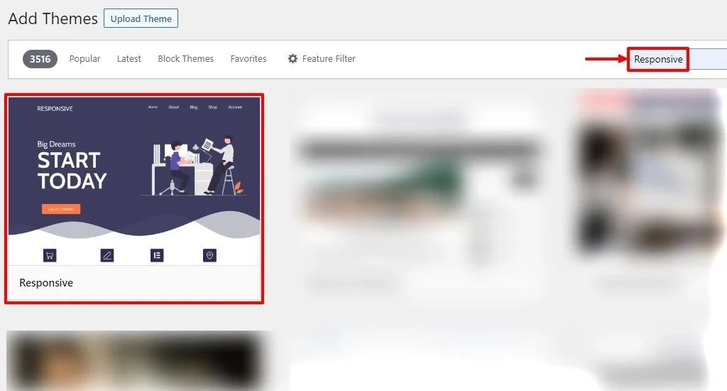 Search Responsive theme