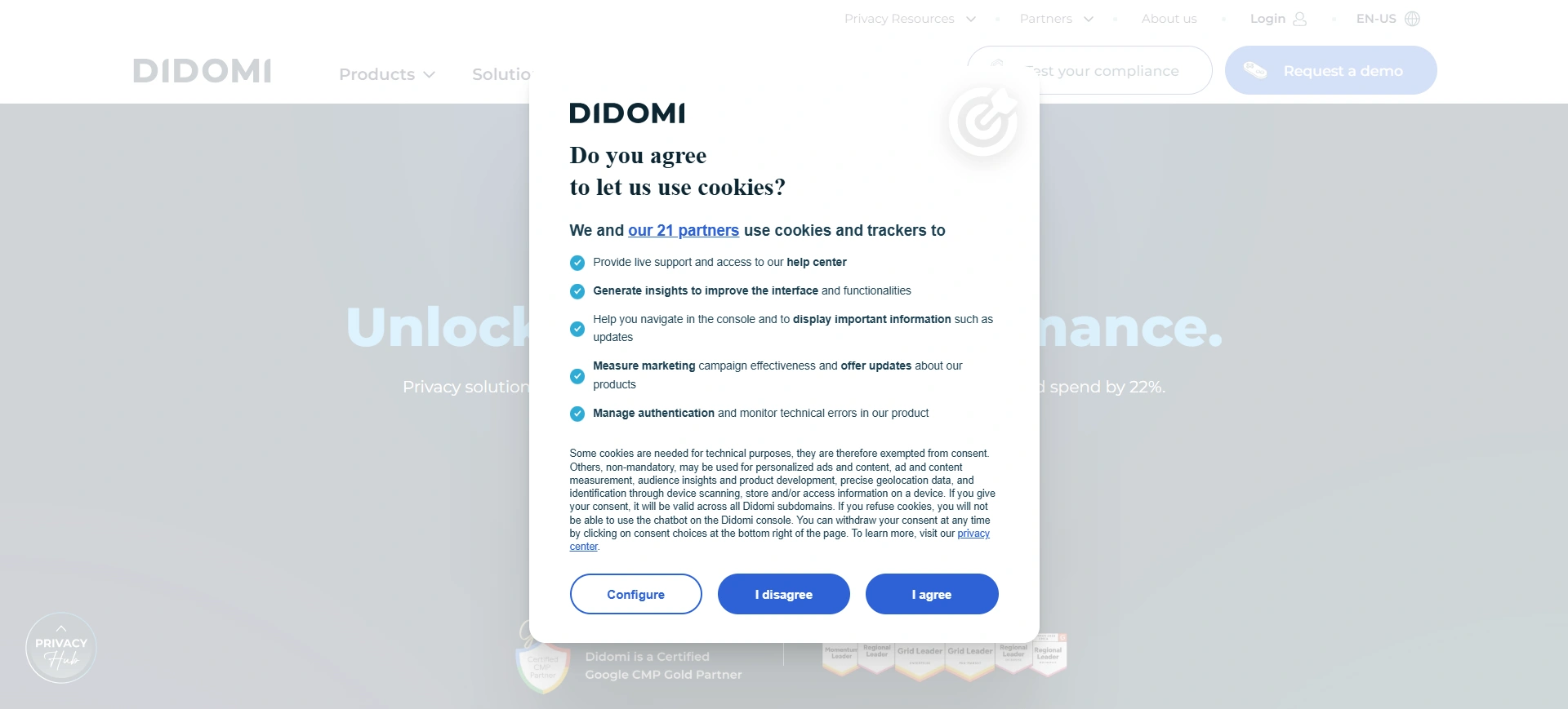 Didomi - A detailed cookie banner example