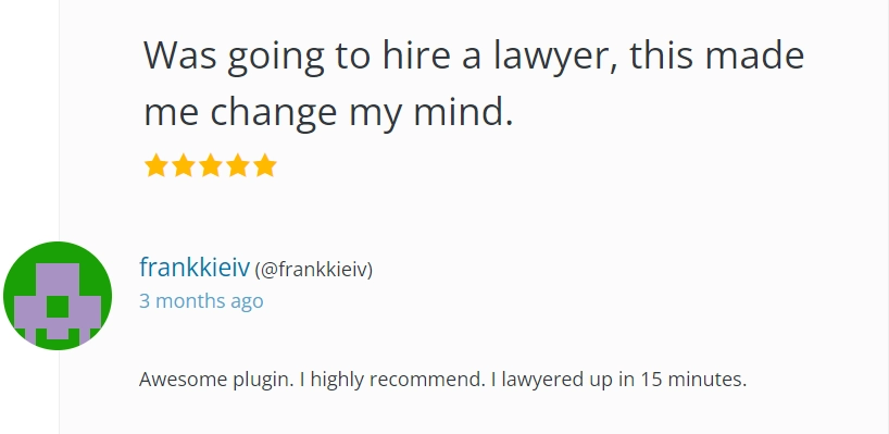 WP Legal Pages WordPress.org review 12