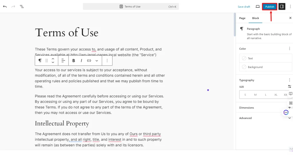 terms of use