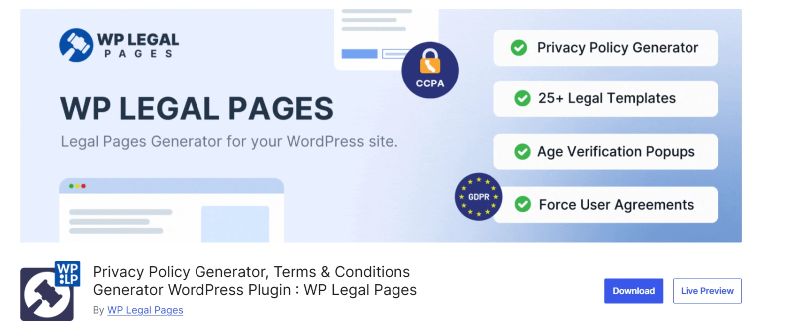 WP Legal Pages Plugin