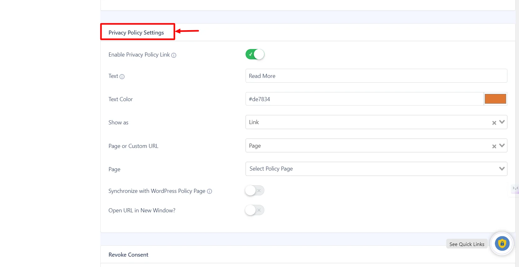 Privacy Policy for business website's template preview