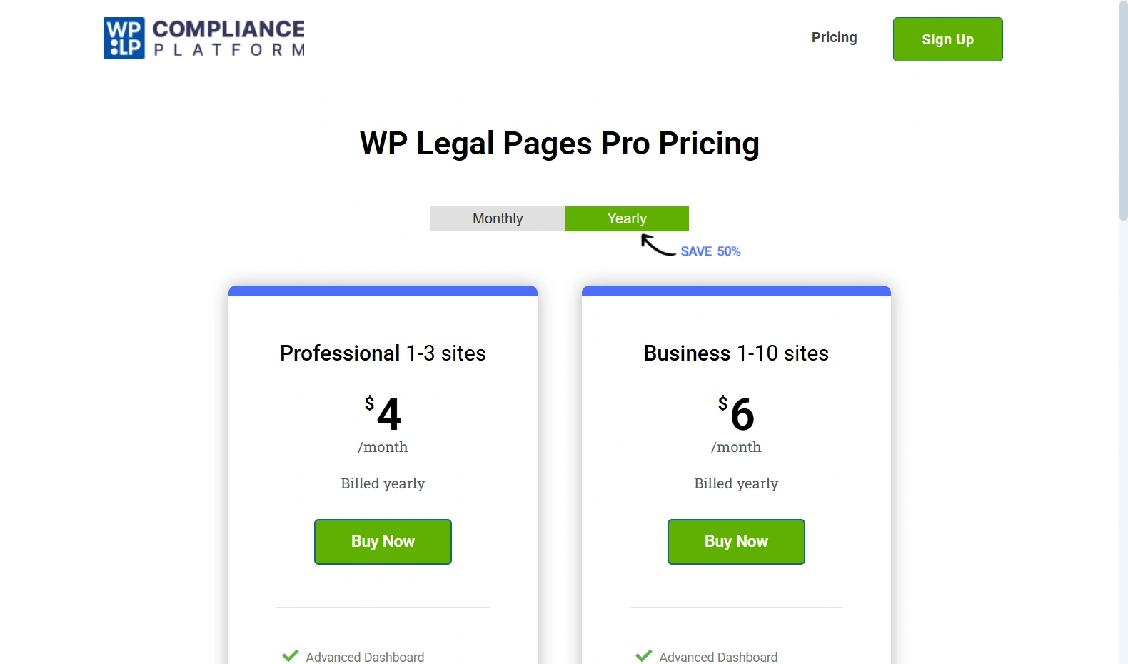 WP Legal Pages pricing