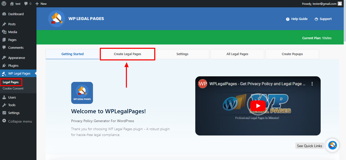 Draft your privacy policy for a music website