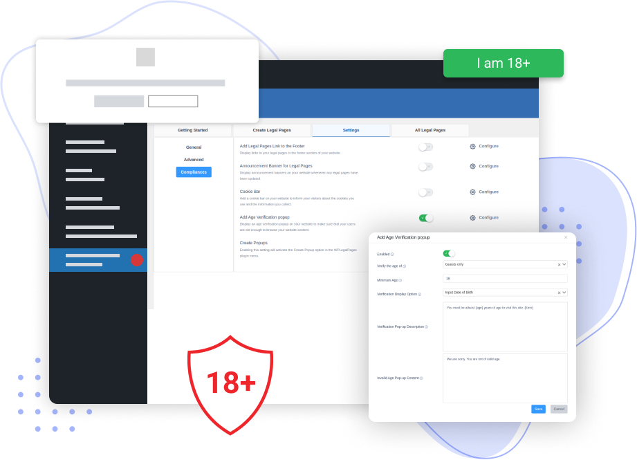 Age verification popup