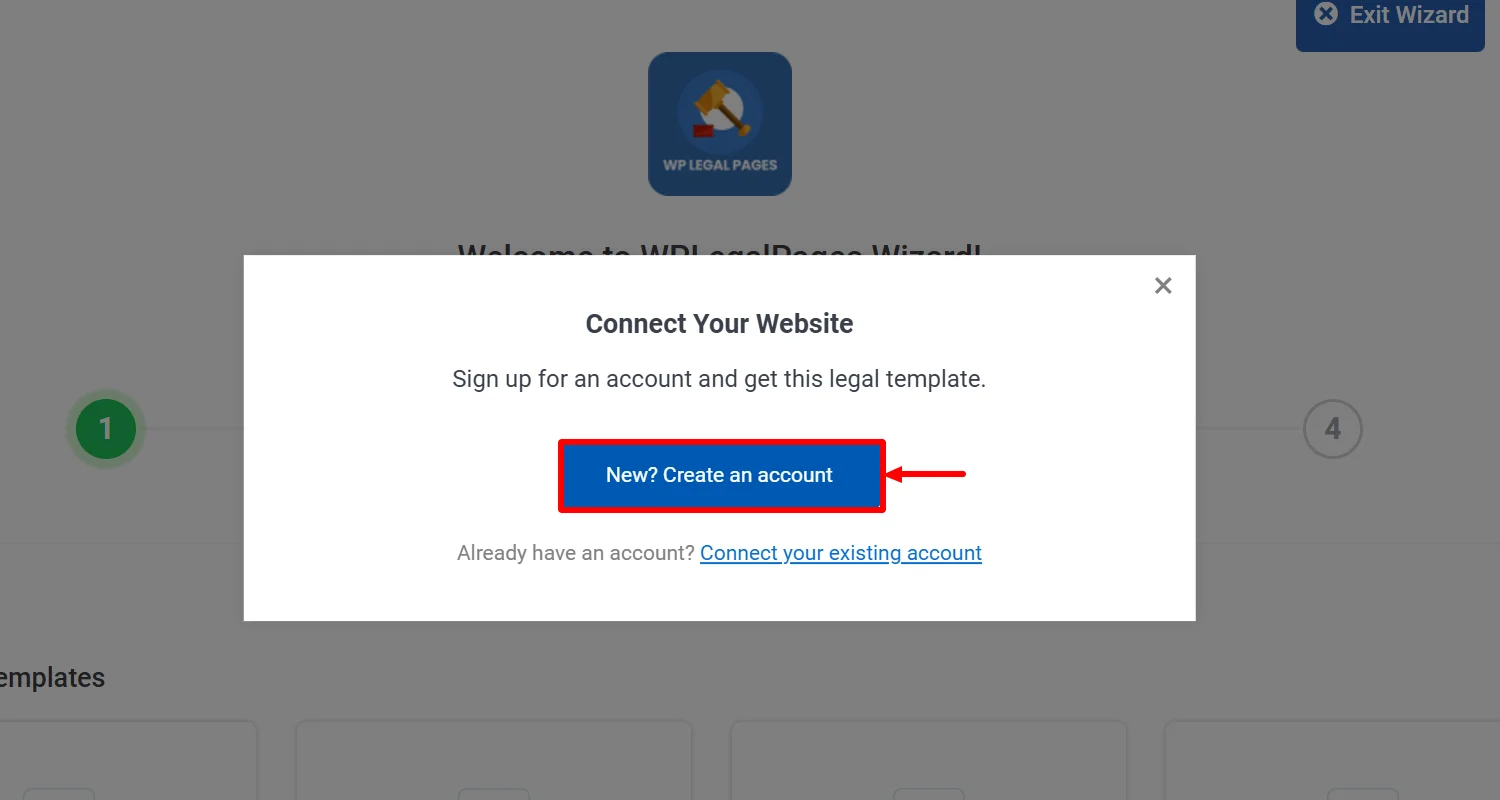 Creating a new account.