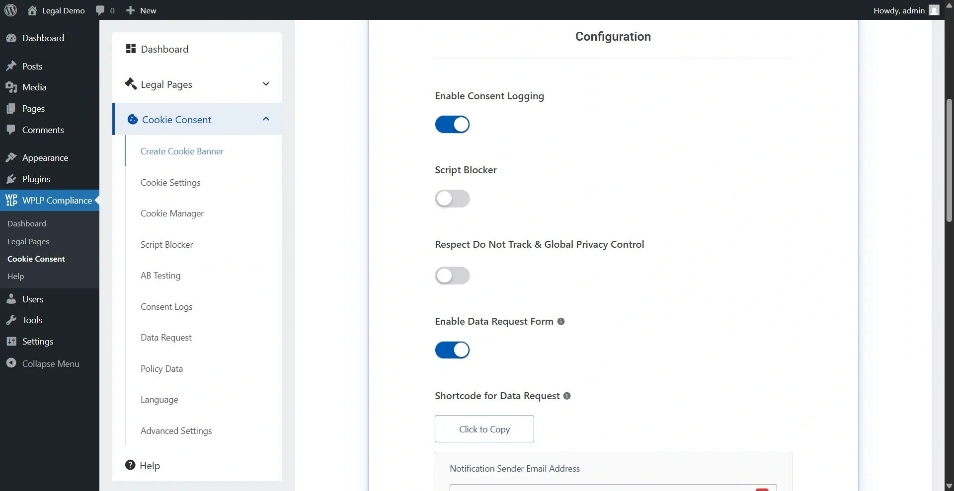 Configuration Tab