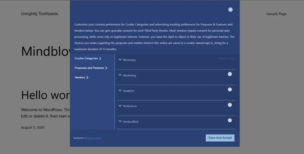  detailed list of vendors registered with IAB TCF