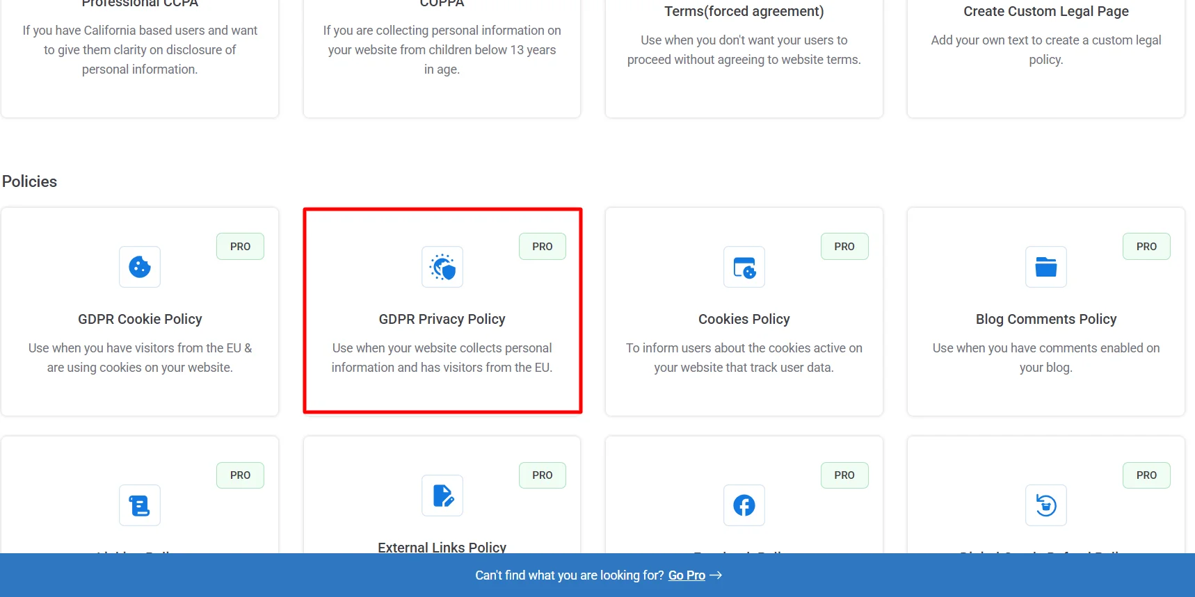 Adding a GDPR Privacy Policy