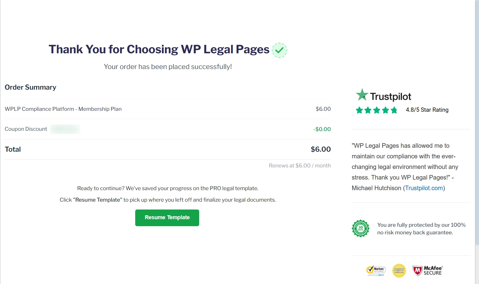 Click on Resume Template