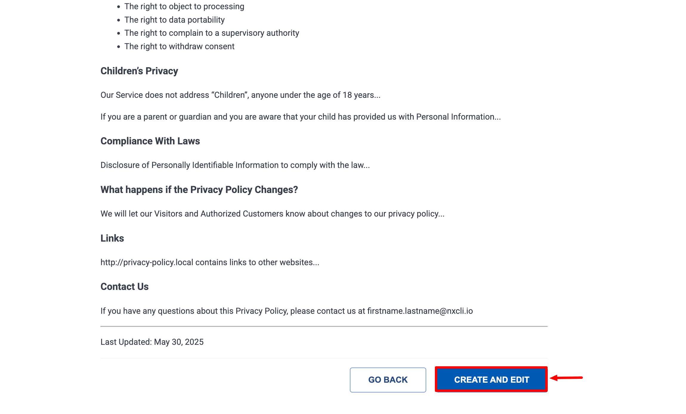 Click on create and edit