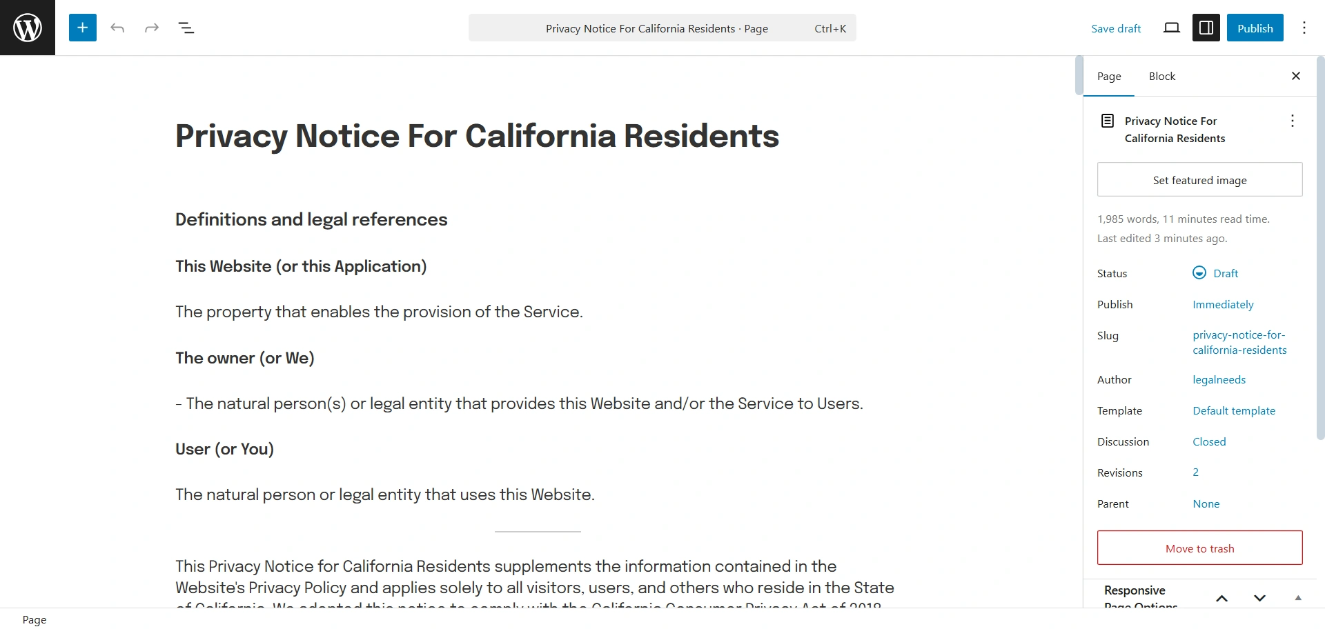 Click on Publish button