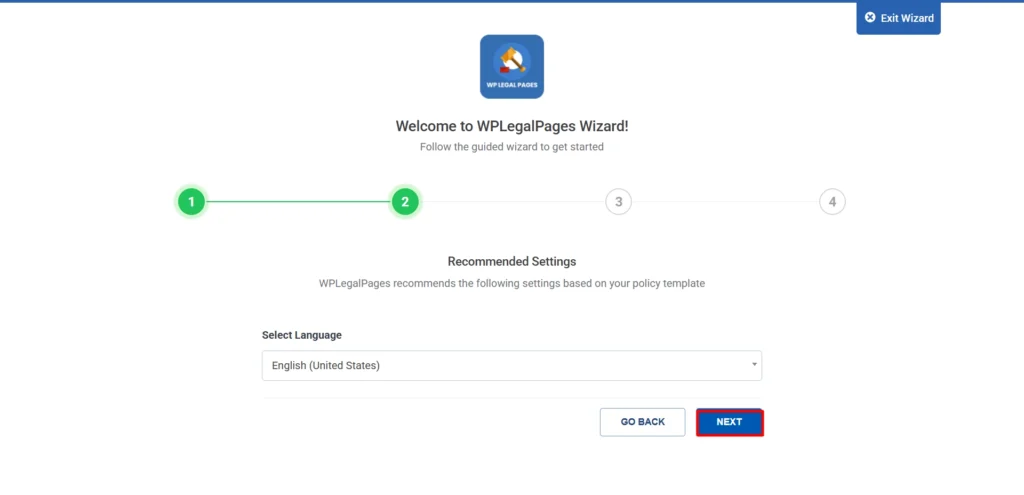 click on next button - to create a cookie notice