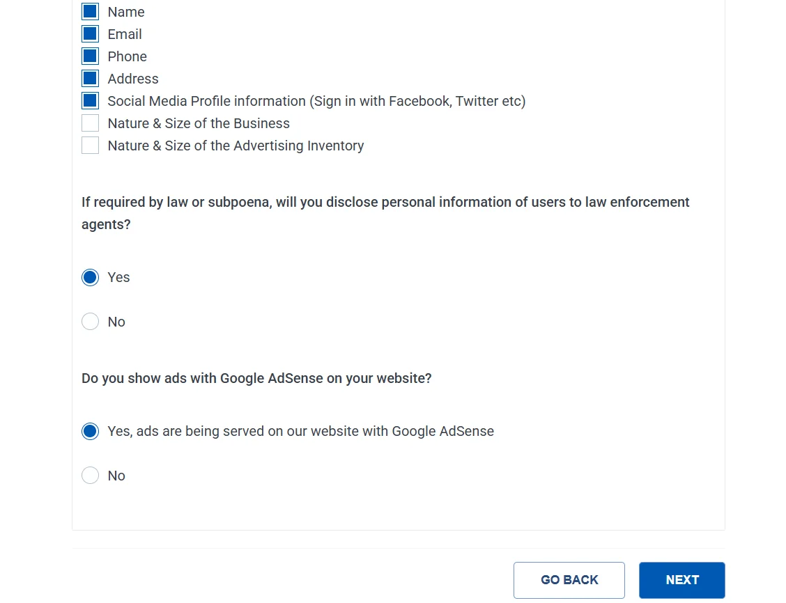 Privacy Policy Steps 2