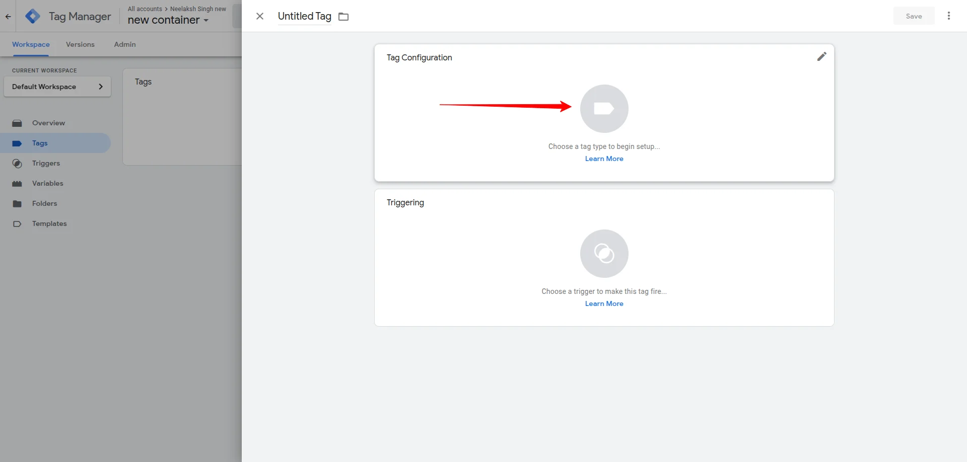 Click on Tag Configuration and search for WPLP Compliance Platform.