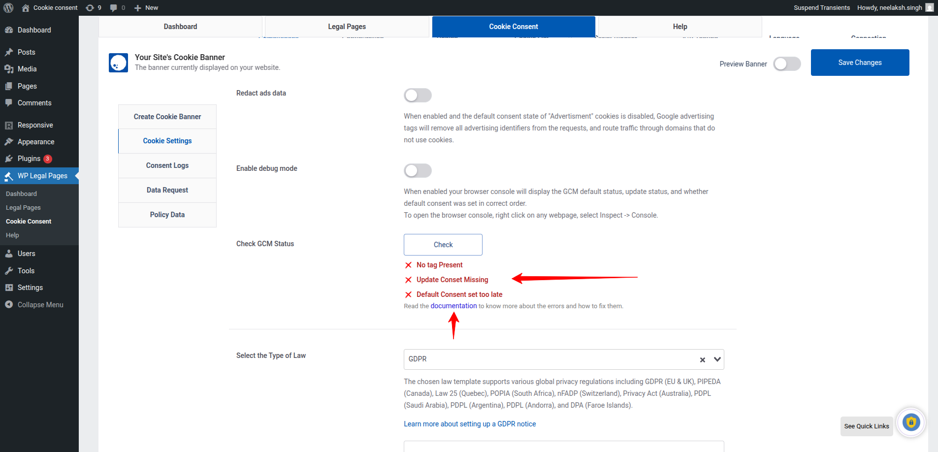 Troubleshooting documentation link