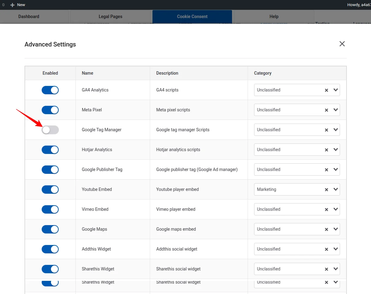 Disable GTM toggle if using Basic Mode.