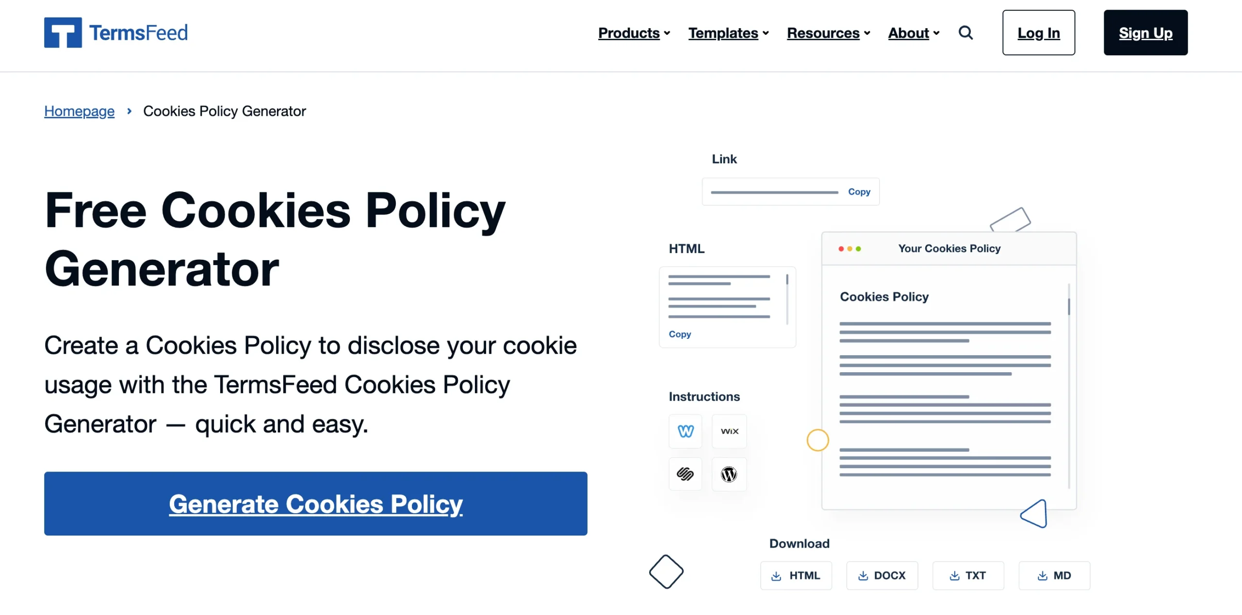 TermsFeed Cookie Policy Generator