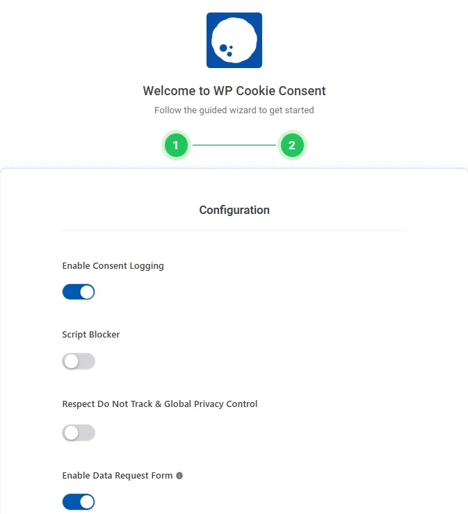Cookie banner configuration