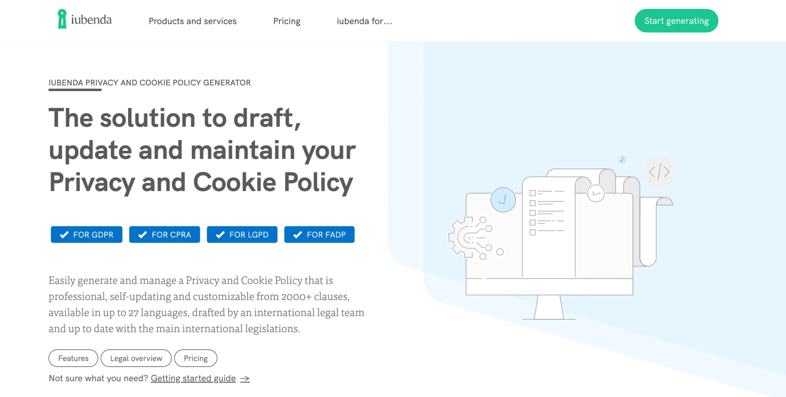 iubenda cookie policy generator