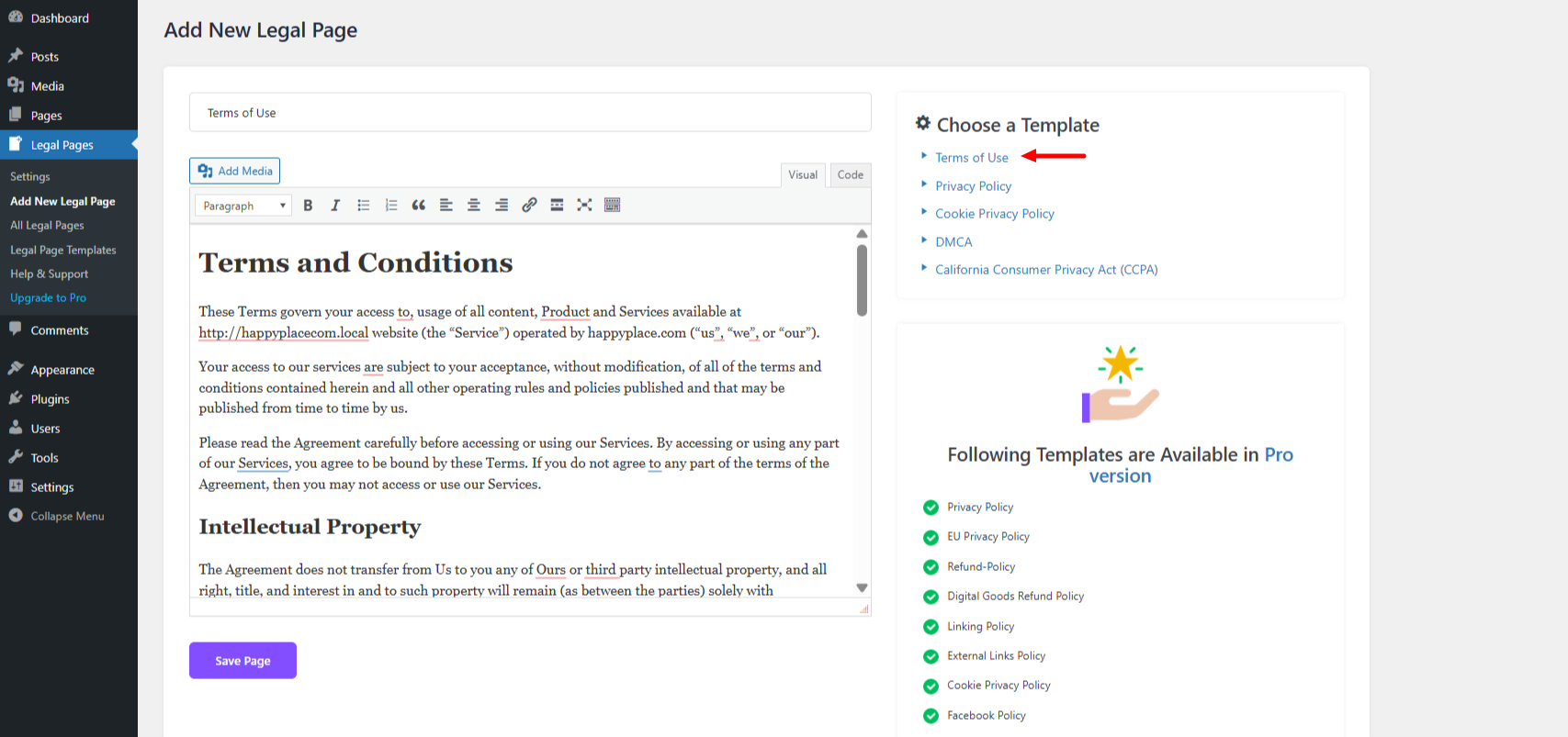 Terms and conditions 