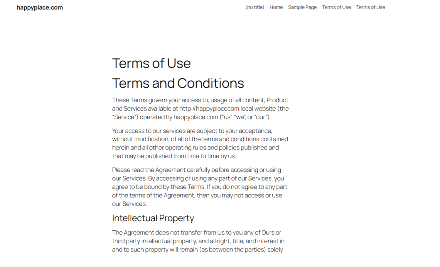 preview of terms and conditions