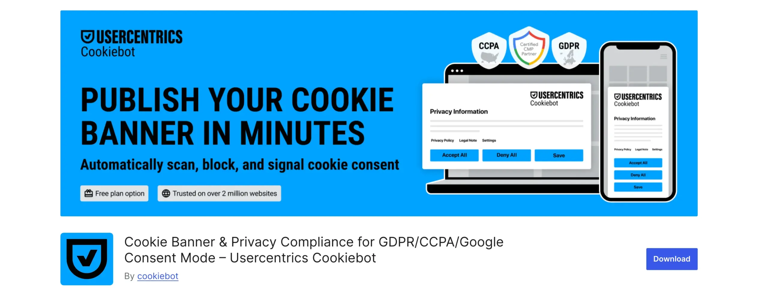 Usercentrics - cookiebot Privacy Compliance