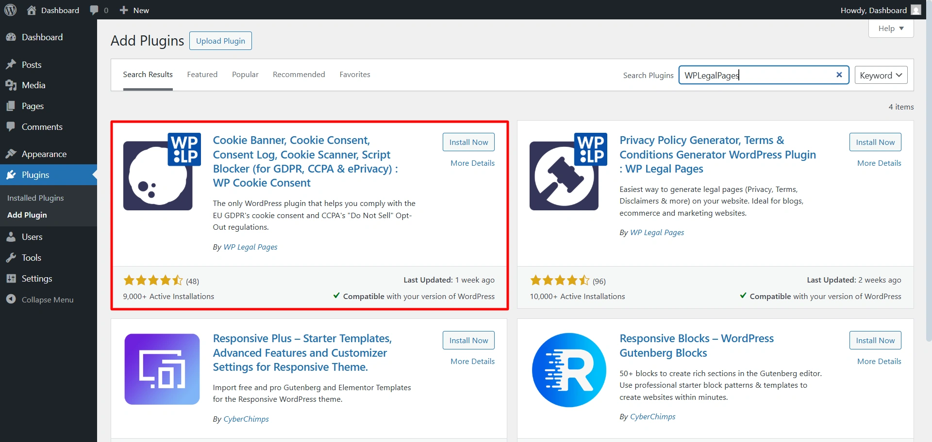 Cookie consent banner plugin