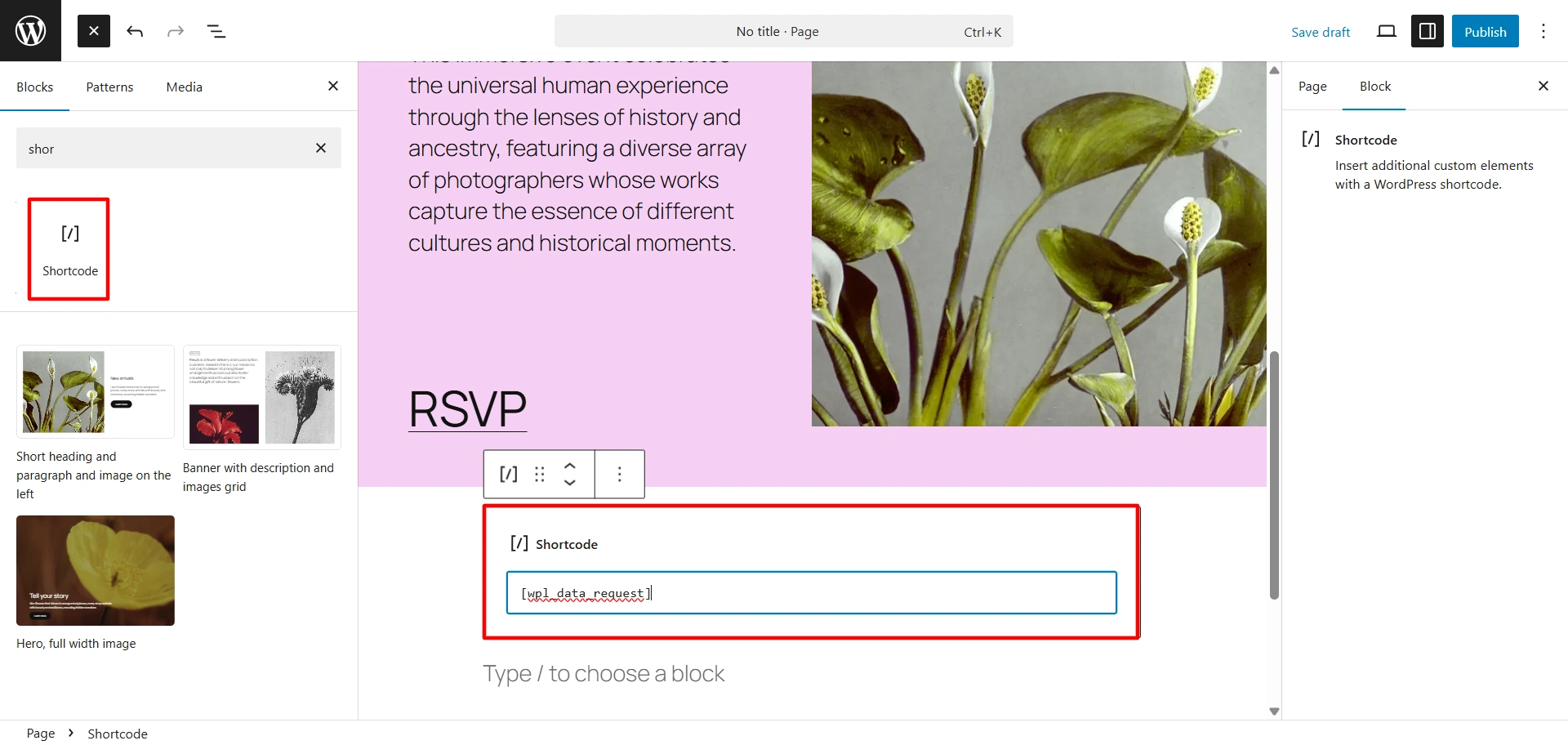 Short code block added