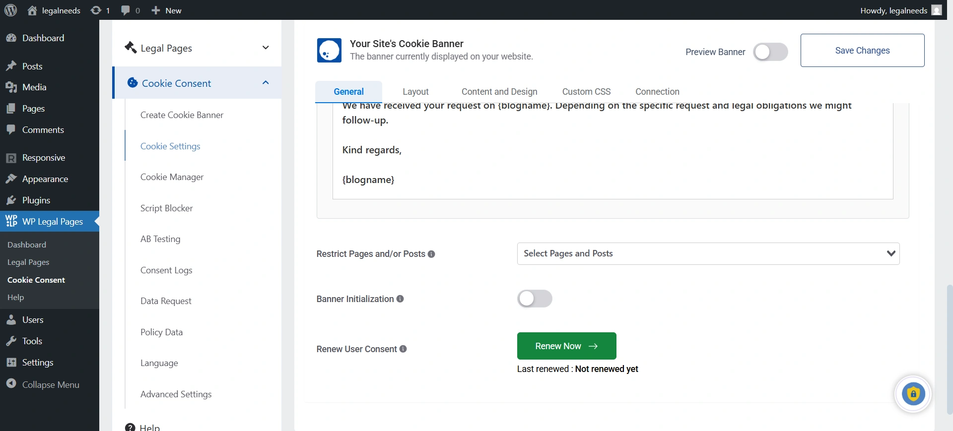 Banner Initialization