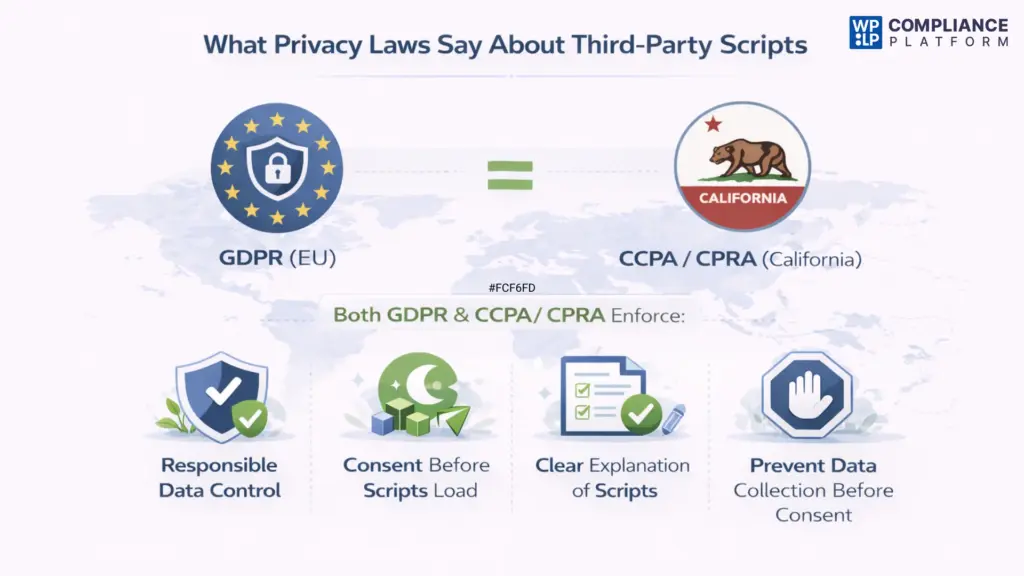 Overview of GDPR and CCPA requirements for third-party scripts